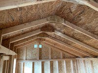 10x14 Classic Saltbox Shed interior showing ceiling