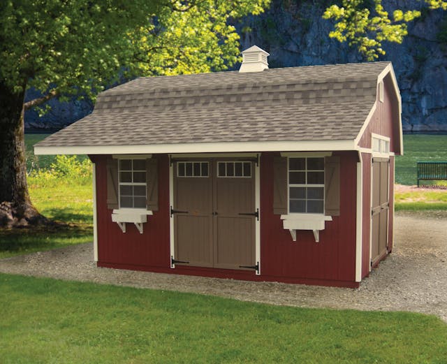 Classic Small Barn with Overhang