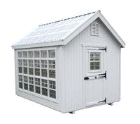 8x12 Colonial Gable Greenhouse on a white background