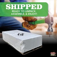 4x8 precut barn kit shipped ready to unpack, assemble, and enjoy
