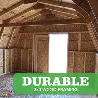 value gambrel barn durable 2x4 wood framing interior